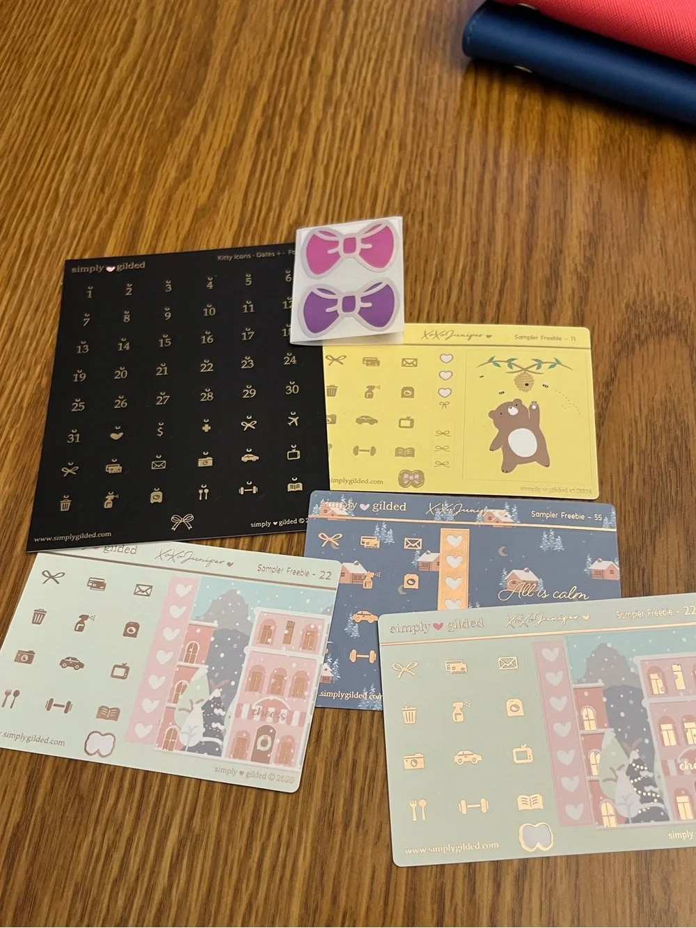 Lot of Simply Gilded Products inc. Large Scalloped Albums Journaling Cards Washi